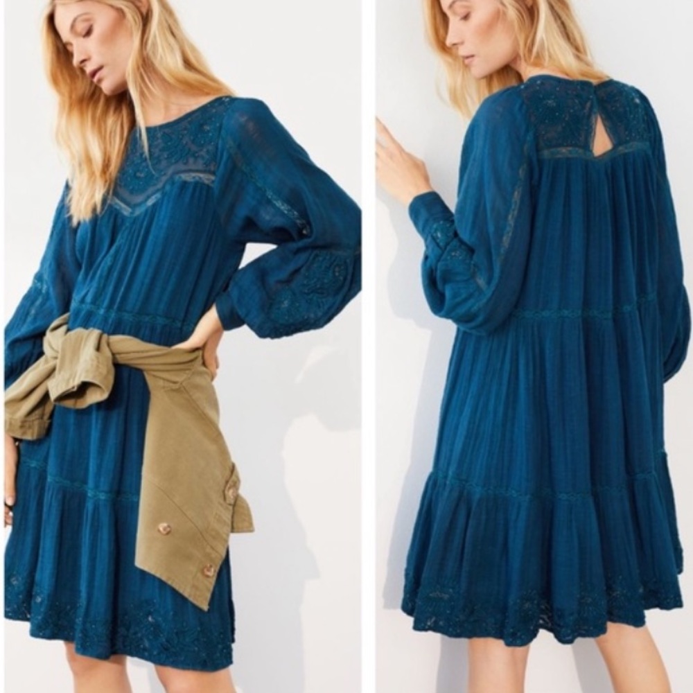 Anthropologie Sharon embroidered tunic dress